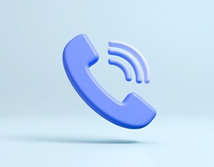 Light blue phone icon