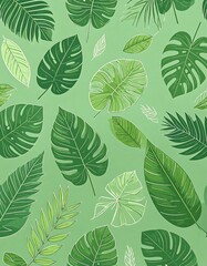 Tropical leaf pattern