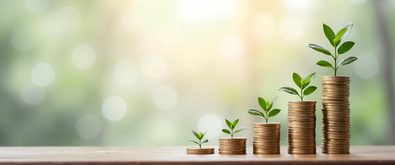 Elegant Visual Concept of Ethical Wealth Management: Socially Responsible Investments, Risk Diversification, Prudent Fiscal Planning for Enduring Asset Growth - Empty Space Left