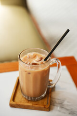 Teh Tarik, made from concentrated tea mixed with evaporated milk