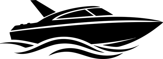 Simple Speedboat Icon