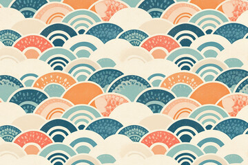 和柄の背景・壁紙（和風・レトロ・年賀状）	