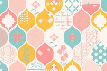 和柄の背景・壁紙（和風・レトロ・年賀状）	