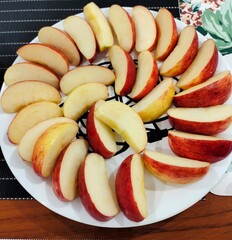 Fresh apples are a delicious and healthy fruit.