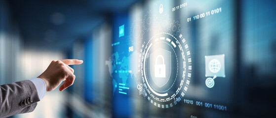 Protection of network data and mobile networks. Technology concept