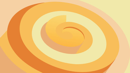 Swirling Spiral Pattern in Shades of Orange and Yellow with Soft Shadows abstract background