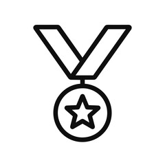 Award Medal Icon &ndash; Vector Symbol for Achievement & Recognition