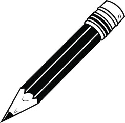 Naklejka premium gnawed pencil vector design, wooden pencil with a bitten or chewed tip, school supply pencil vector, learning tool pencil vector