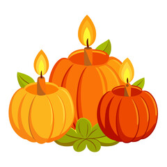 Charming pumpkin shaped candles for festive thanksgiving decorations