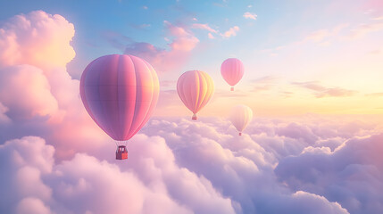 Obraz premium hot air balloons