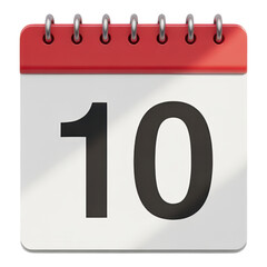 A Captivating Calendar Displaying the Number Ten Symbolizing Important Dates and Schedules for Planning and Organization