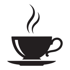 Coffee or tea cup vector icon hot drink illustration. vector illustration EPS 10.