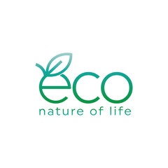 eco life logo design vector, Nature leave logo minimalist design green eco concept bio ecology healthy life environmental plant growth symbol, healthy life, body care, nature balance, eco lifestyle 