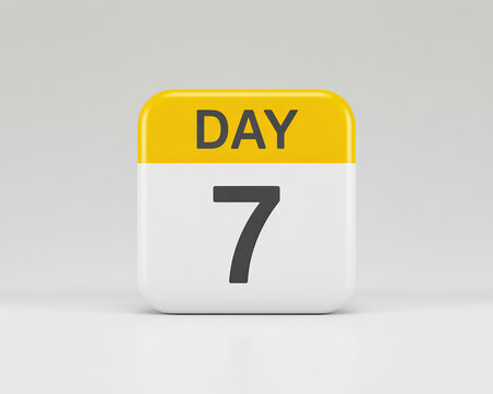 Calendar Day 7 Seventh Date Reminder Schedule Appointment Time Management Planning Organization Deadline Event Notification Icon