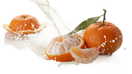 tangerines with leaves