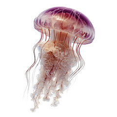 close up of glowing jellyfish underwater
