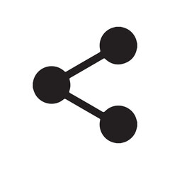 Black Share Icon for Social Media and Connectivity