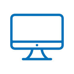 Blue Computer Monitor Icon