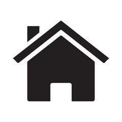 Home icon, house symbol for real estate, property, and web navigation
