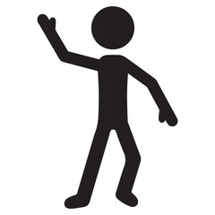 Stick Figure Waving