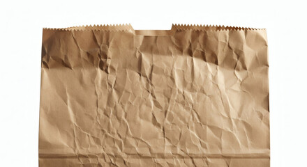 Obraz premium Crinkled Kraft Paper Bag: A Rustic and Textured Background for Creative Projects Design