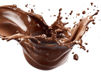 Dark chocolate liquid splash