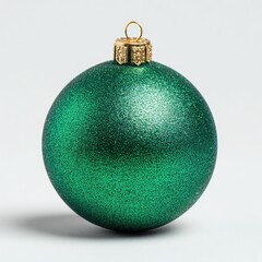 Single emerald green Christmas ornament