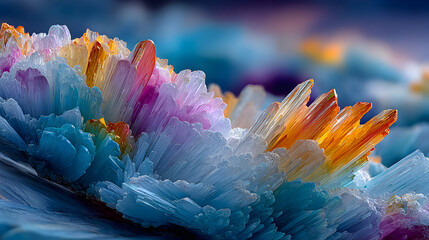 Close-up of colorful crystals