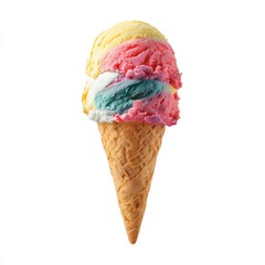 Colorful ice cream cone