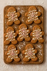Christmas baking ingredients with cinnamon sticks, orange slices and festive spices