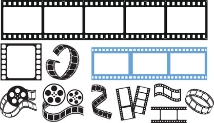 Film Strip Vector Bundle – Cinema Reel & Movie Frame Collection