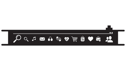 Web Icons Navigation Bar Graphic Illustration
