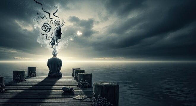 man, stressful thingking