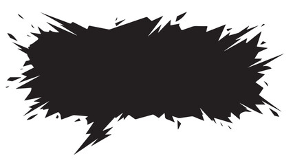 Abstract Black Shape with Sharp Edges