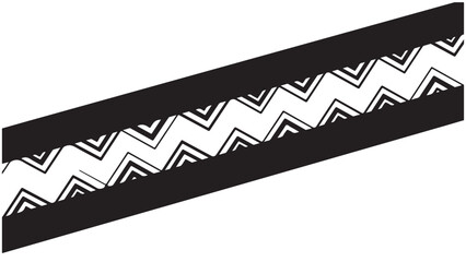 Angled Black and White Zigzag Design