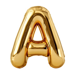 metallic 3d letter a balloon for celebration and party design
