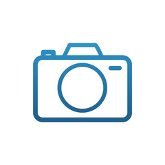 Blue Minimalist Camera Icon