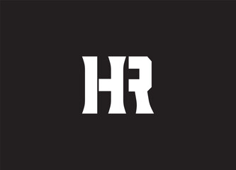 HR  logo design. Vector illustration.