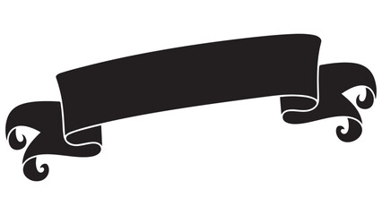 Antique Black Scroll Banner