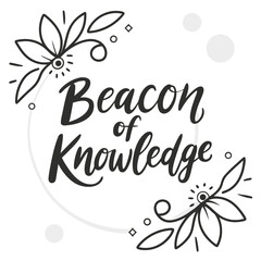 Obraz premium Vector art of beacon of knowledge with floral accents and a modern, elegant design for educational purposes
