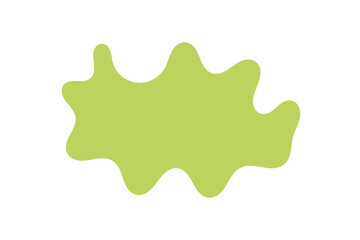 Green paint splatter abstract shape