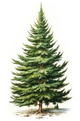Obraz premium Majestic christmas tree illustration plant evergreen.
