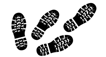 footprint icon, shoe prints vector, walking steps symbol, boot print illustration, human footprint graphic, shoe sole design, footstep icon, hiking boot print vector, walk path symbol, footprint silho