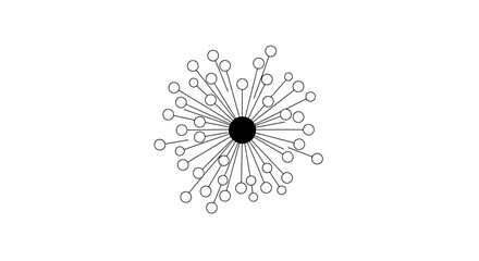 network node diagram, abstract connection icon, digital network illustration, connected dots design, neural network vector, web connection artwork, technology communication icon, interconnected nodes 