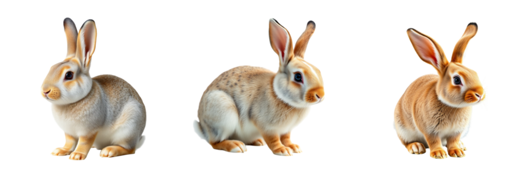 Adorable Bunny in Profile: A fluffy, endearing bunny rabbit stands proudly, capturing its soft fur and alert ears, showcasing its gentle charm and playful nature.