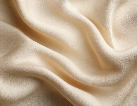 Creamy fabric folds.  Close-up