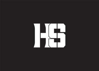 HS logo design. Vector illustration.
