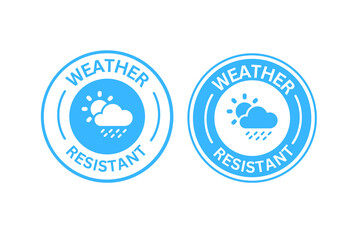 Set of weather resistant stamps, weather resistant stamps set, label, button