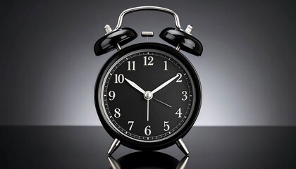 Black alarm clock, timepiece (1)