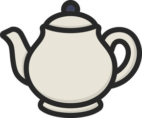 Teapot Filled Line Icon